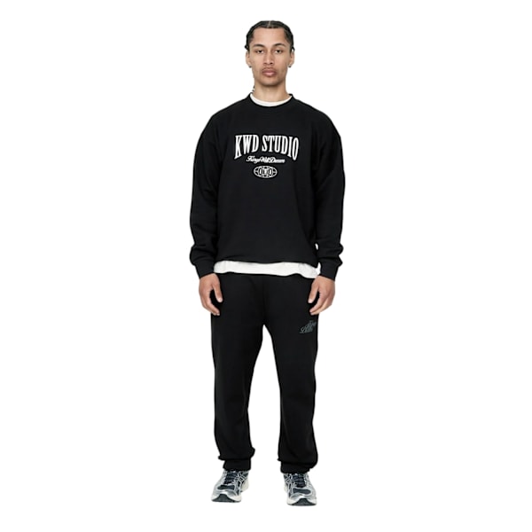 Kings Will Dream Studio Studios Crew Neck Sweatshirt för män S Bla Black S