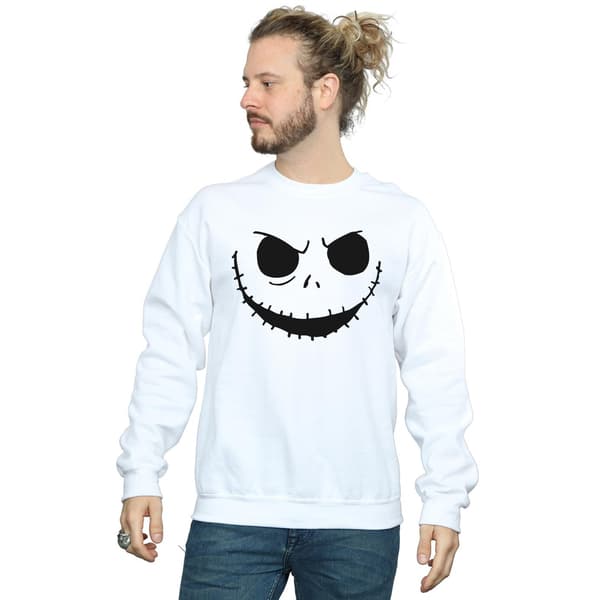Disney Herr Nightmare Before Christmas Jack´s Face Bold Sweatshirt White L