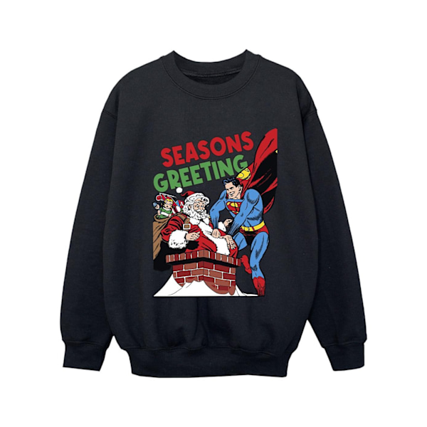 DC Comics Girls Superman Santa Comic Sweatshirt 5-6 år Svart Black 5-6 Years