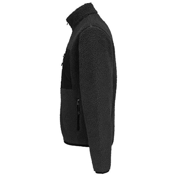 SOLS Unisex Vuxen Fury Sherpa Fleece Jacka L Carbon/Grå/Svart Carbon/Grey/Black L