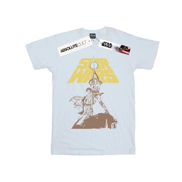 Star Wars Vintage Rebels Bomull T-shirt för flickor 7-8 år Vit White 7-8 Years