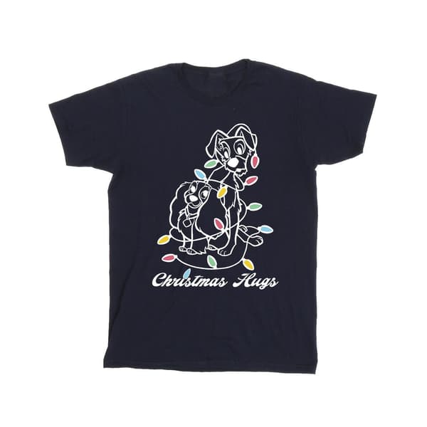 Disney Herr Lady Och Lufsen Julkramar T-Shirt S Marinblå Navy Blue S