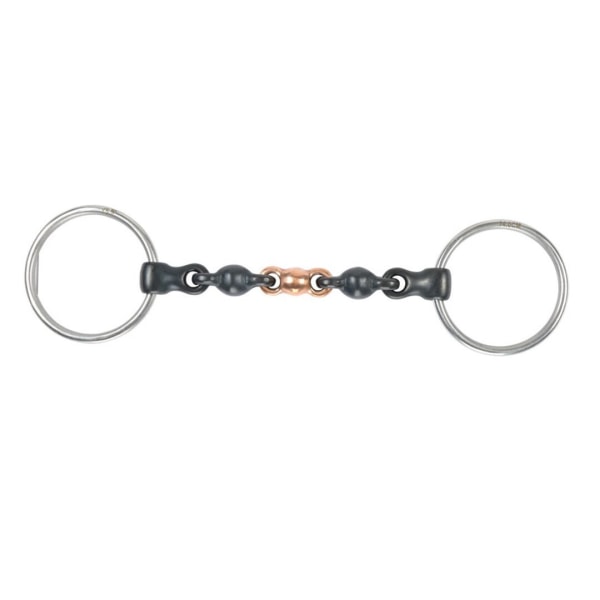 Shires Sweet Iron Waterford Horse Lös Ring Snaffle Bit 5.5in Black 5.5in