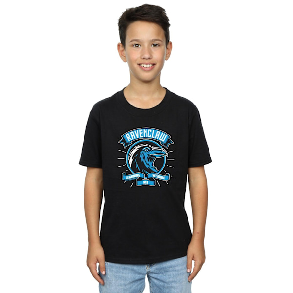 Harry Potter Boys Ravenclaw Toon Crest T-shirt 5-6 år Svart Black 5-6 Years