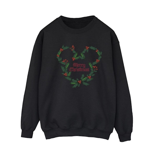 Disney Dam/Damer Mickey Mouse God Jul Holly Sweatshirt Black M
