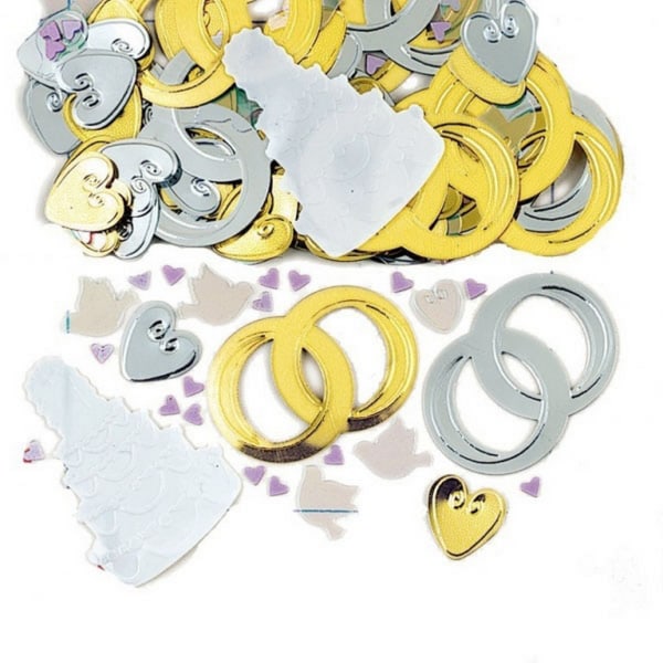 Amscan Metallic Jumbo Confetti - Bridal Bells One Size Guld/Sil Gold/Silver One Size