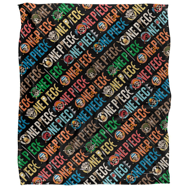 One Piece Filt-logga Filt En Storlek Flerfärgad Multicoloured One Size
