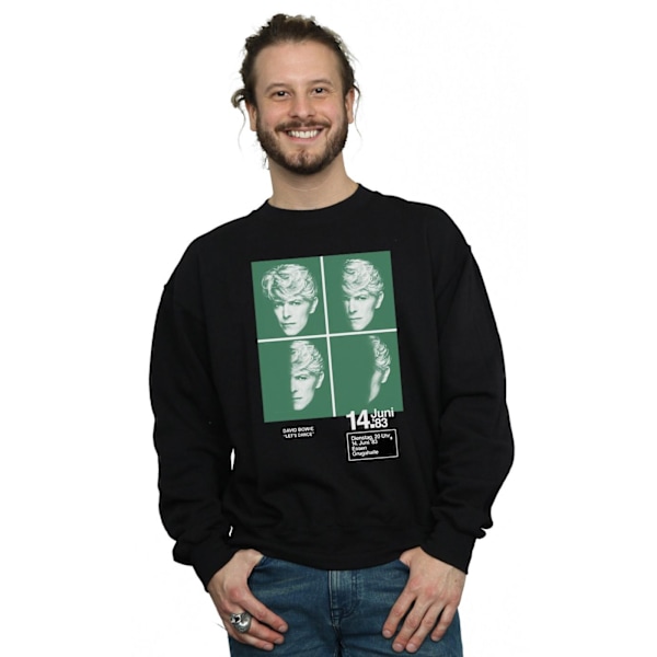 David Bowie Herr 1983 Konsert Affisch Sweatshirt 4XL Svart Black 4XL