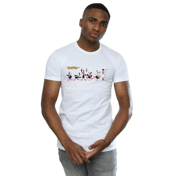 Looney Tunes Herr Daffy Duck Färgkod T-shirt 4XL Vit White 4XL