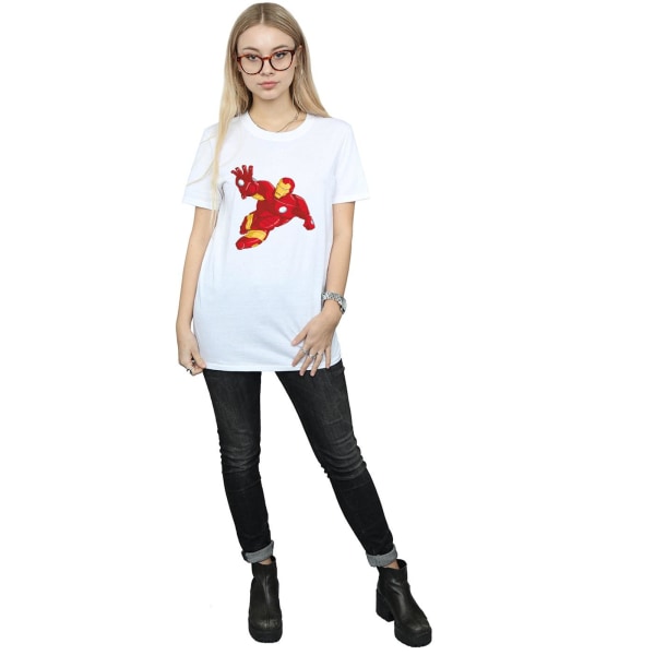 Iron Man Dam/Damer Pojkvän T-shirt XL Vit White XL