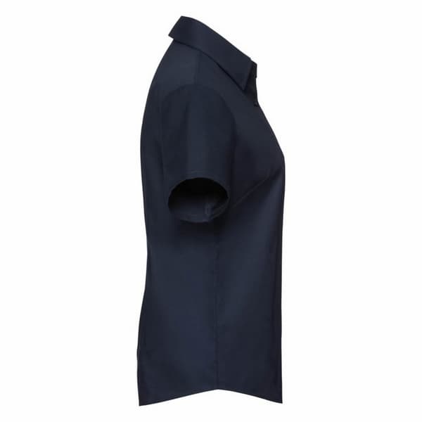 Russell Collection Dam Kortärmad Lättskött Oxford Bright Navy S