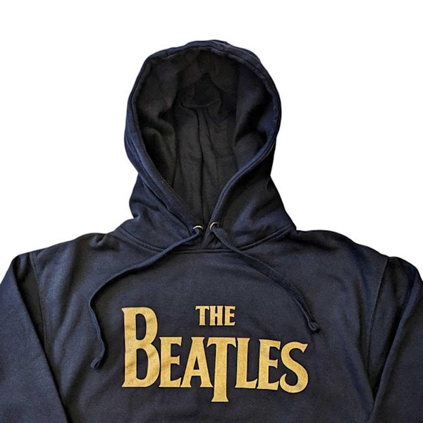 The Beatles Unisex Adult Drop T Logo Pullover Hoodie S Navy Blu Navy Blue S