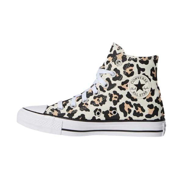 Converse Dam/Dam Klassisk Hi Leopardmönstrad Platt Hög Topp T Leopard 5 UK