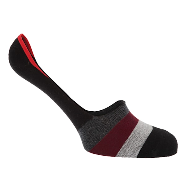 Herr Bomullsrika Randiga Skofoderstrumpor UK 6-11 EUR 40-45 Plu Plum/Grey/Black UK 6-11 EUR 40-45