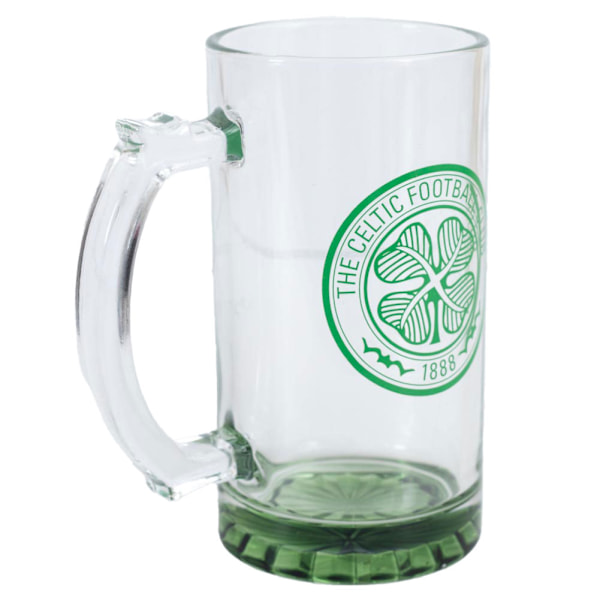 Celtic FC Crest Glasstankard Storlek: One Size Grön/Klar Green/Clear One Size