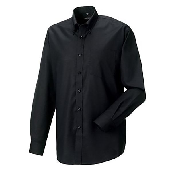 Russell Collection Herrskjorta Oxford Långärmad Easy Care 19in Black 19inch