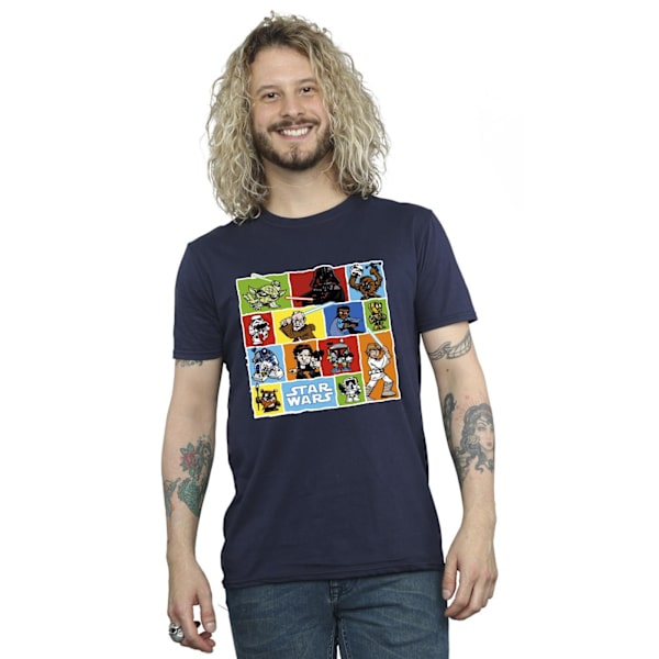 Star Wars Comic Drawing Montage T-shirt XL Marinblå Navy Blue XL