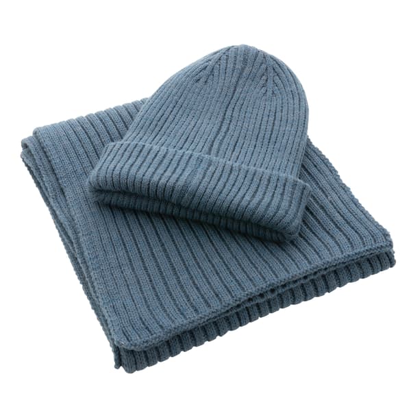 XD Collection Impact Aware Polylana Dubbelstickad Mössa One Size Sage Blue One Size