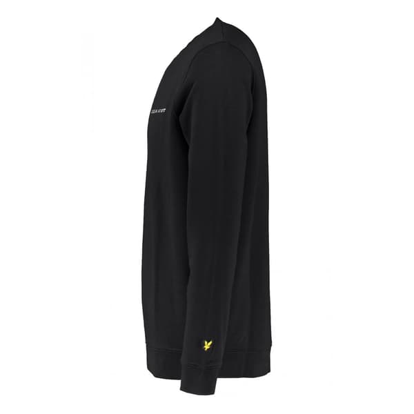 Lyle & Scott Herr Broderad Crew Neck Sweatshirt M Svart/Vit Black/White M