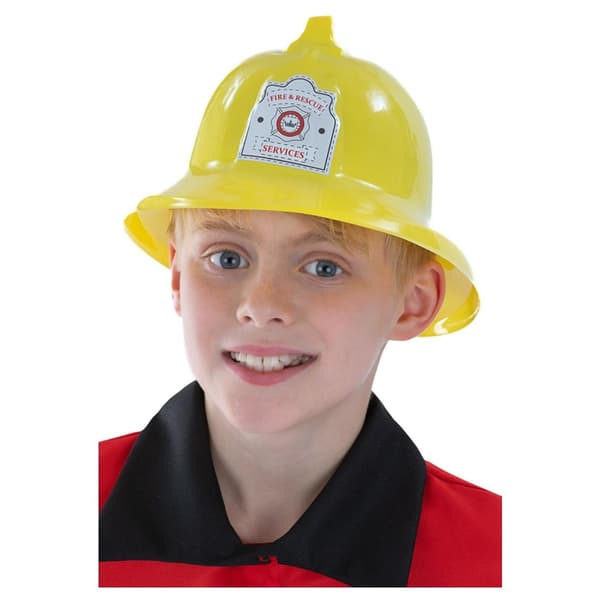Smiffys Barn/Barn Brandman Kostym Hatt En Storlek Gul Yellow One Size