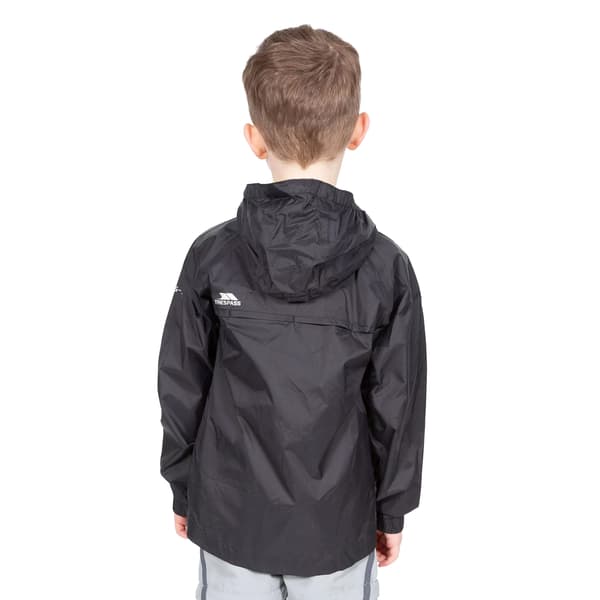 Trespass Barn/Barn Qikpac Vattentät Packaway Jacka 5/6 År Black 5/6 Years