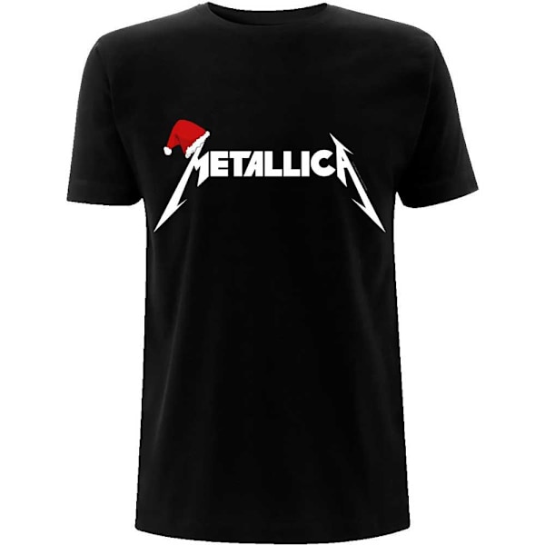 Metallica Unisex Vuxen Jultomte Hat Bomull Logotyp T-Shirt S Svart Black S