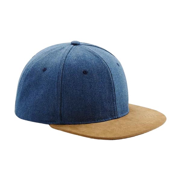 Beechfield Faux Suede Baseball Cap One Size Denim Blue Denim Blue One Size