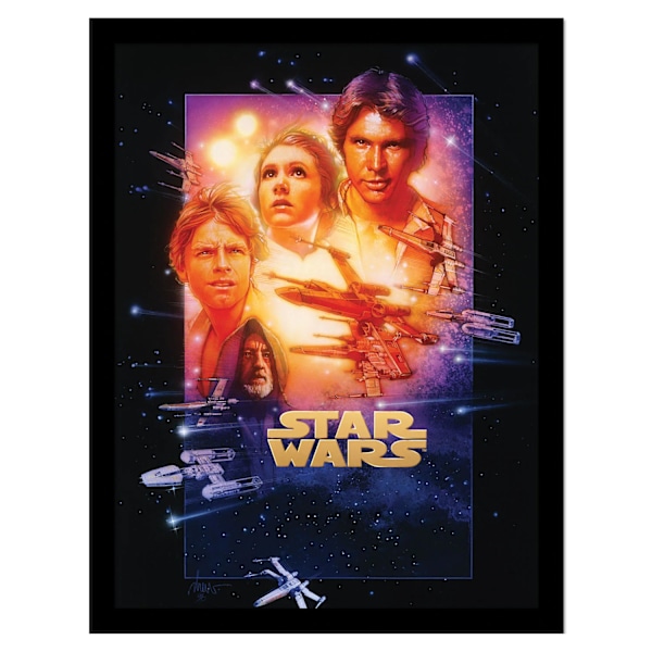 Star Wars Episode IV Inramad Poster 40cm x 30cm Flerfärgad Multicoloured 40cm x 30cm