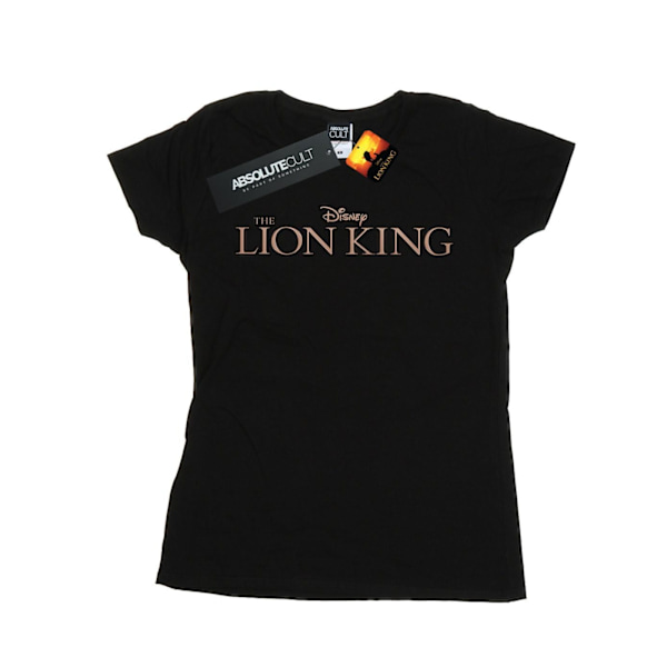 Disney Dam/Kvinnor Lejonkungen Filmlogotyp Bomull T-shirt S Black S