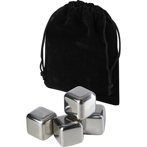 Froz Återanvändbara Isbitar i Rostfritt Stål (4-pack) En Storlek Si Silver One Size