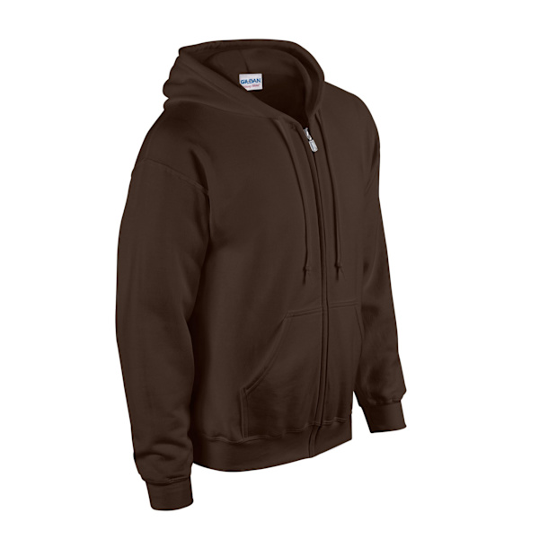 Gildan Unisex Adult Heavy Blend Full Zip Full Zip Hoodie L Mörk Dark Chocolate L