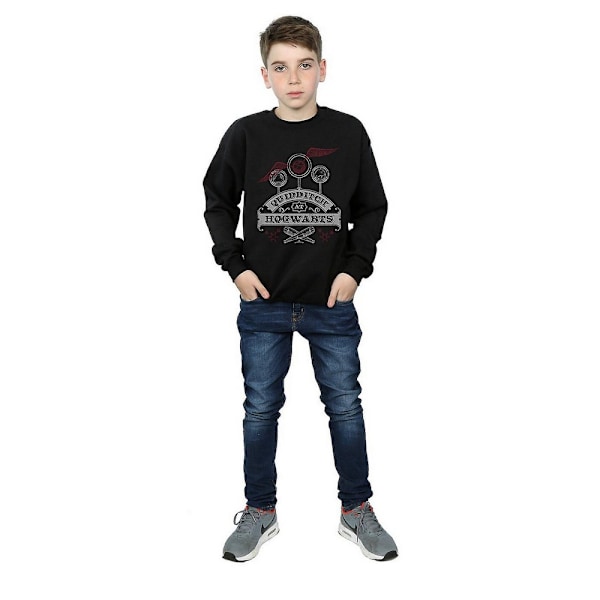 Harry Potter Quidditch på Hogwarts Sweatshirt för pojkar 9-11 år B Black 9-11 Years