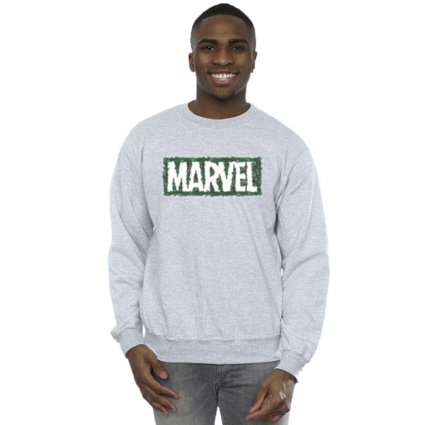 Marvel Holly Logo Sweatshirt XXL Sports Grey för män Sports Grey XXL