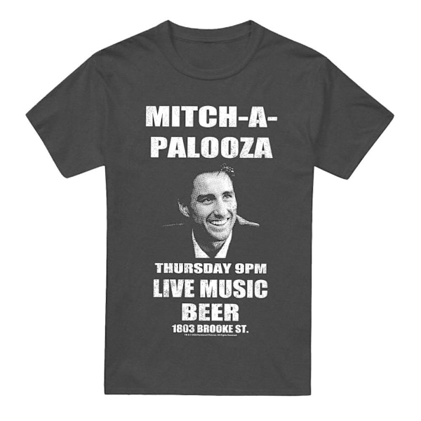 Old School Unisex Vuxen Mitchapalooza T-Shirt L Kolgrå Charcoal L