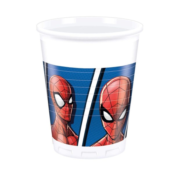 Spider-Man 200 ml Party Cup (paket med 8) One Size Vit/Blå/Röd White/Blue/Red One Size
