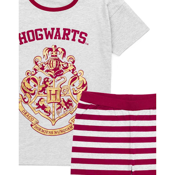 Harry Potter Dam/Dam Hogwarts Crest Korta Pyjamas Set L Gr Grey/Red L