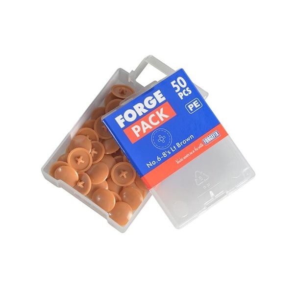 Forgefix Pozi Kompatibel Täcklock Ljusbrun, Forge Förpackning 50 M Multi Colour Light Brown, Forge Pack 50