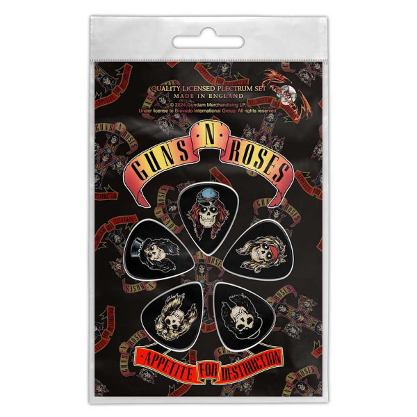 Guns N Roses Appetite For Destruction Plectrum One Size Black Black One Size