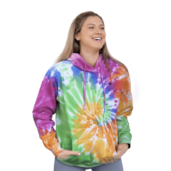 Colortone Unisex Regnbåge Tie Dye Pullover Hoodie M Eternity Eternity M