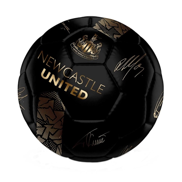 Newcastle United FC Phantom Signatur Fotboll 5 Svart/Guld Black/Gold 5