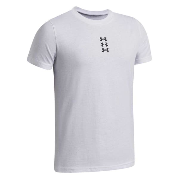 Under Armour Barn/Kids Performance Triple Logo Basket White/Black 7-8 Years