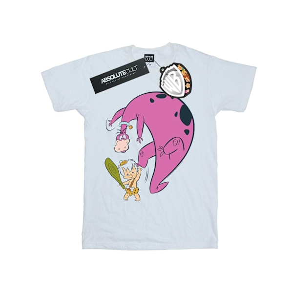 The Flintstones Boys Bamm Bamm And Dino T-Shirt 7-8 År Vit White 7-8 Years