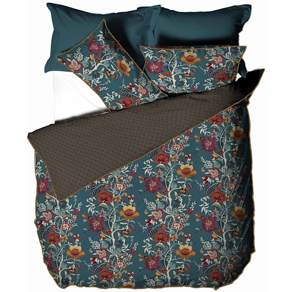 Paoletti Bloom Blommigt Påslakanset Dubbel Teal Teal Double