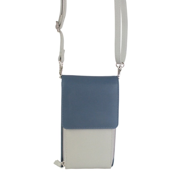 Eastern Counties Leather Eva Läderhandväska One Size Ink Blue/ Ink Blue/Light Grey One Size