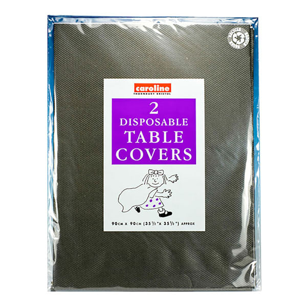 Caroline Kvadratiska Pappersdukar (2-pack) Storlek: En Storlek Svart Black One Size