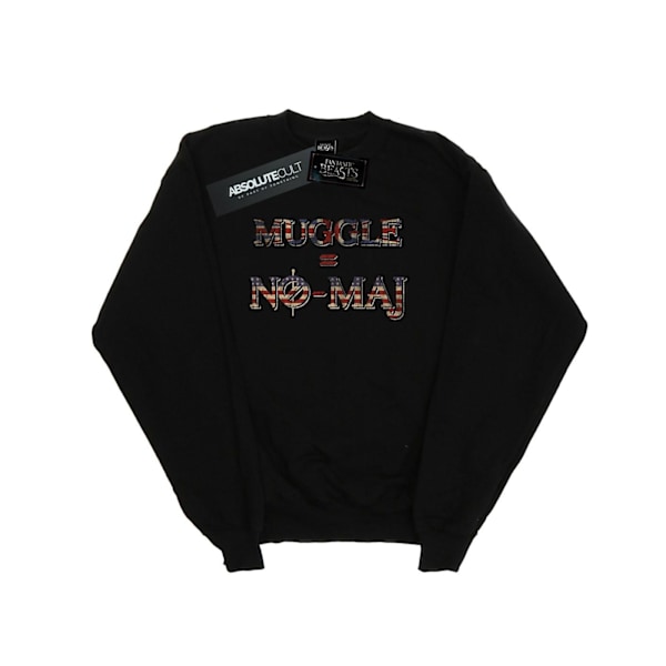 Fantastiska vidunder Mäns No Muggle No Maj Sweatshirt L Svart Black L