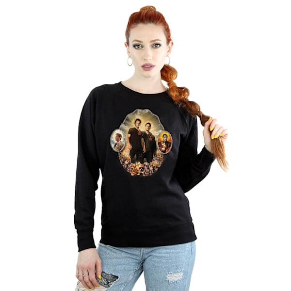 Supernatural Dam/Kvinnor Holy Shrine Sweatshirt S Svart Black S