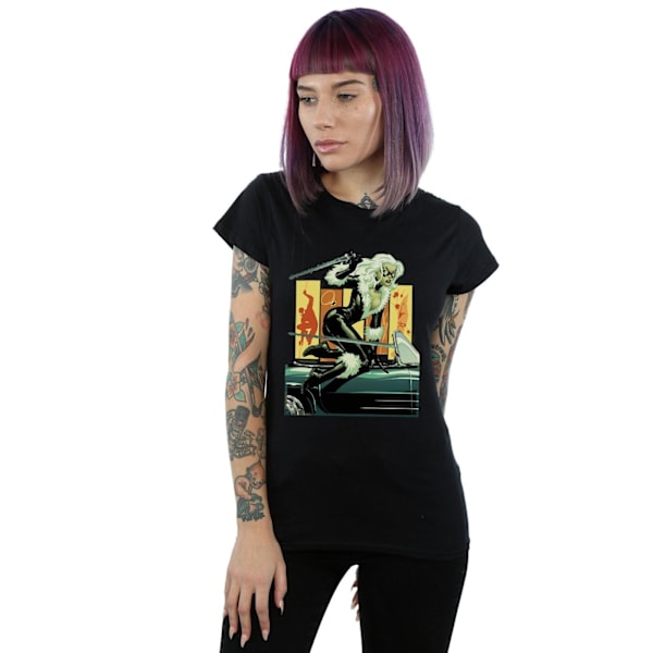 Marvel Womens/Ladies Black Cat Car Bomull T-shirt L Svart Black L