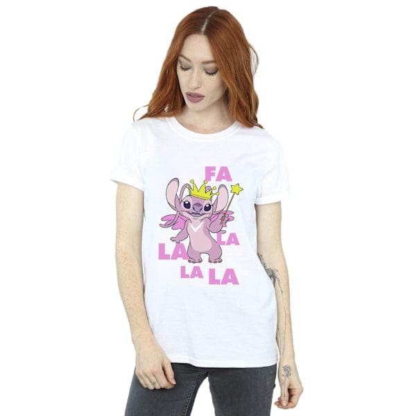 Disney Dam/Kvinnor Lilo & Stitch Angel Fa La La Bomull Pojkvän White 4XL