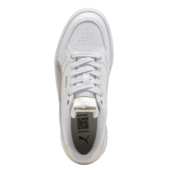 Puma Dam Karmen II Läder Platåskor 8 UK Vit White/Gold 8 UK